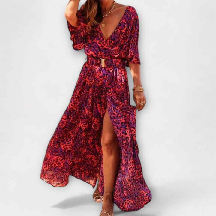 Elisabeth | Stilvolles Wickel-Maxikleid mit fließendem Design