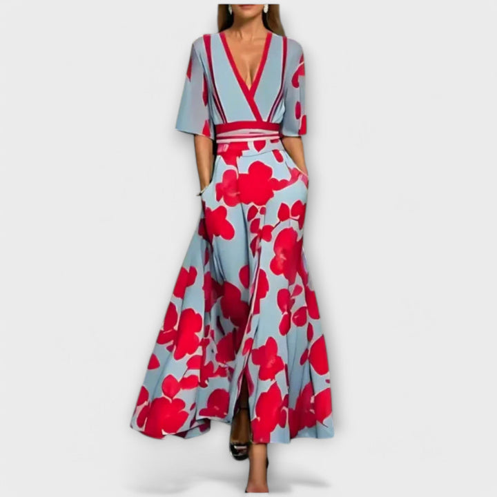 Marlene | Elegantes geblümtes Etuikleid