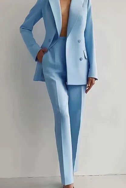 Stefanie | Dunkelblaues Blazer-Set