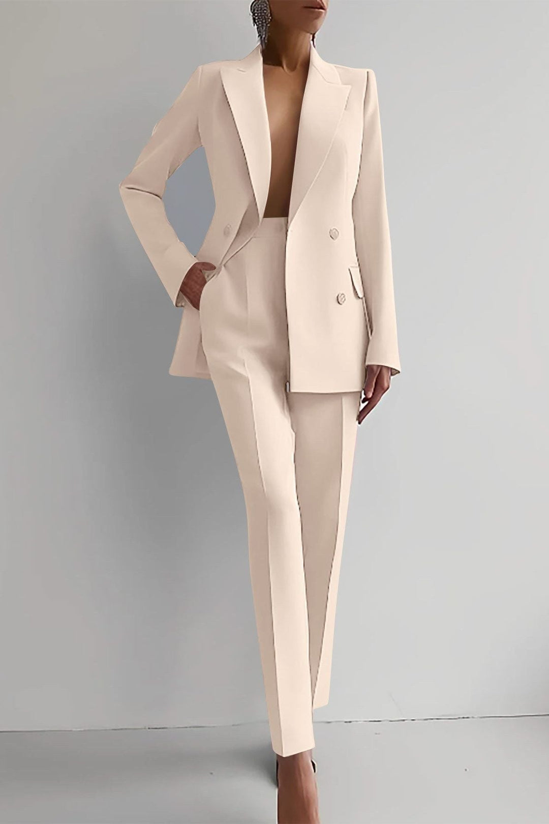 Stefanie | Dunkelblaues Blazer-Set