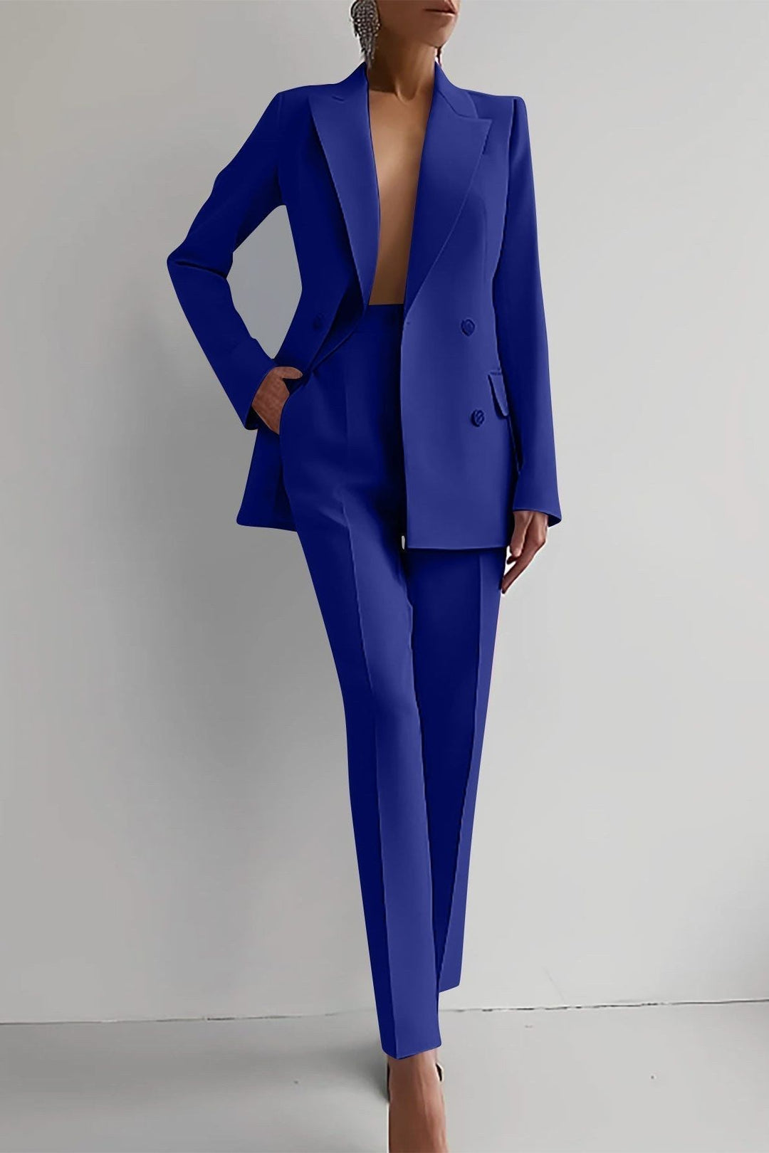 Stefanie | Dunkelblaues Blazer-Set