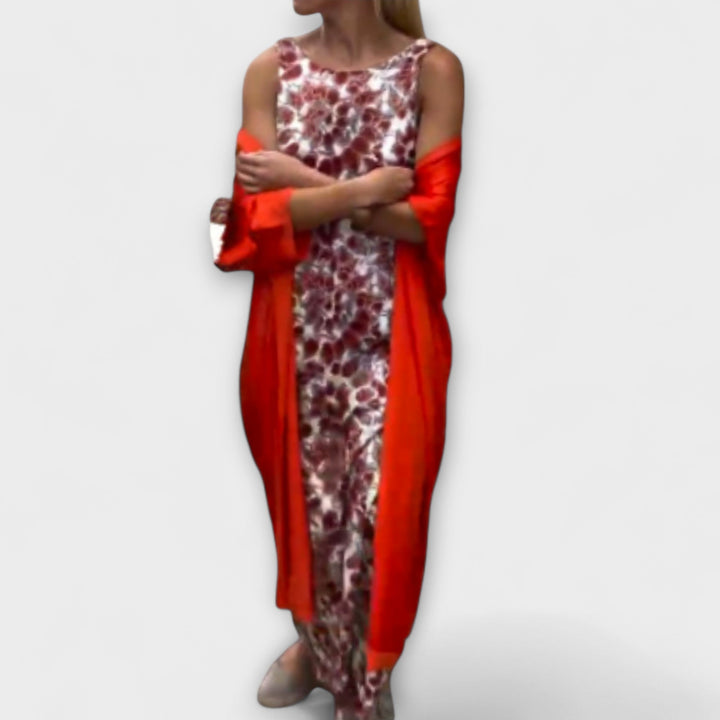 Bärbel | Schickes Kleid mit Passendem Strickjacke