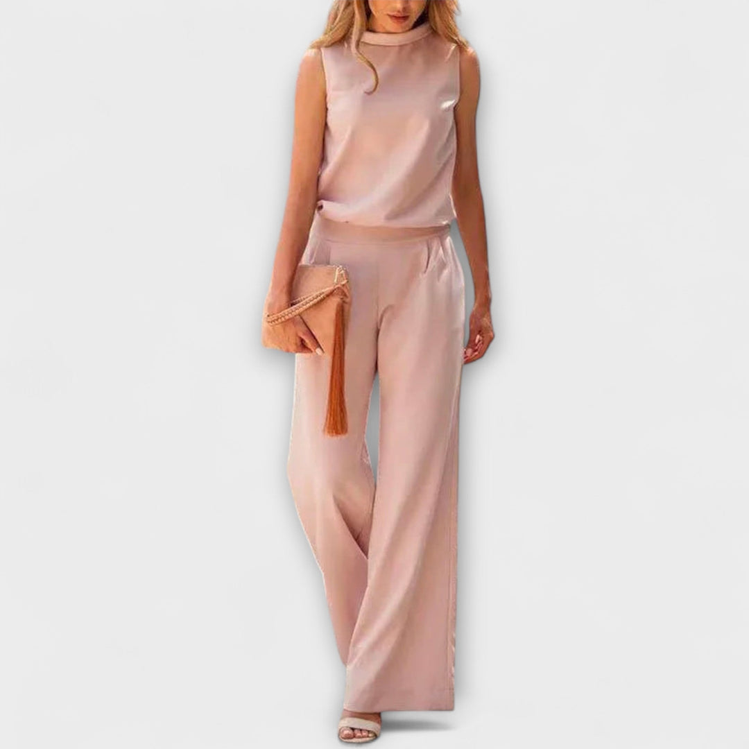 Cora | Damen Fließende Hosen und Minimalistisches Top