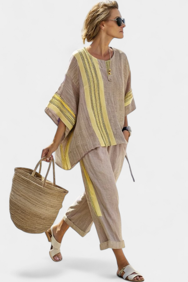Lisa | Boho-Linen- und Bambus-Set