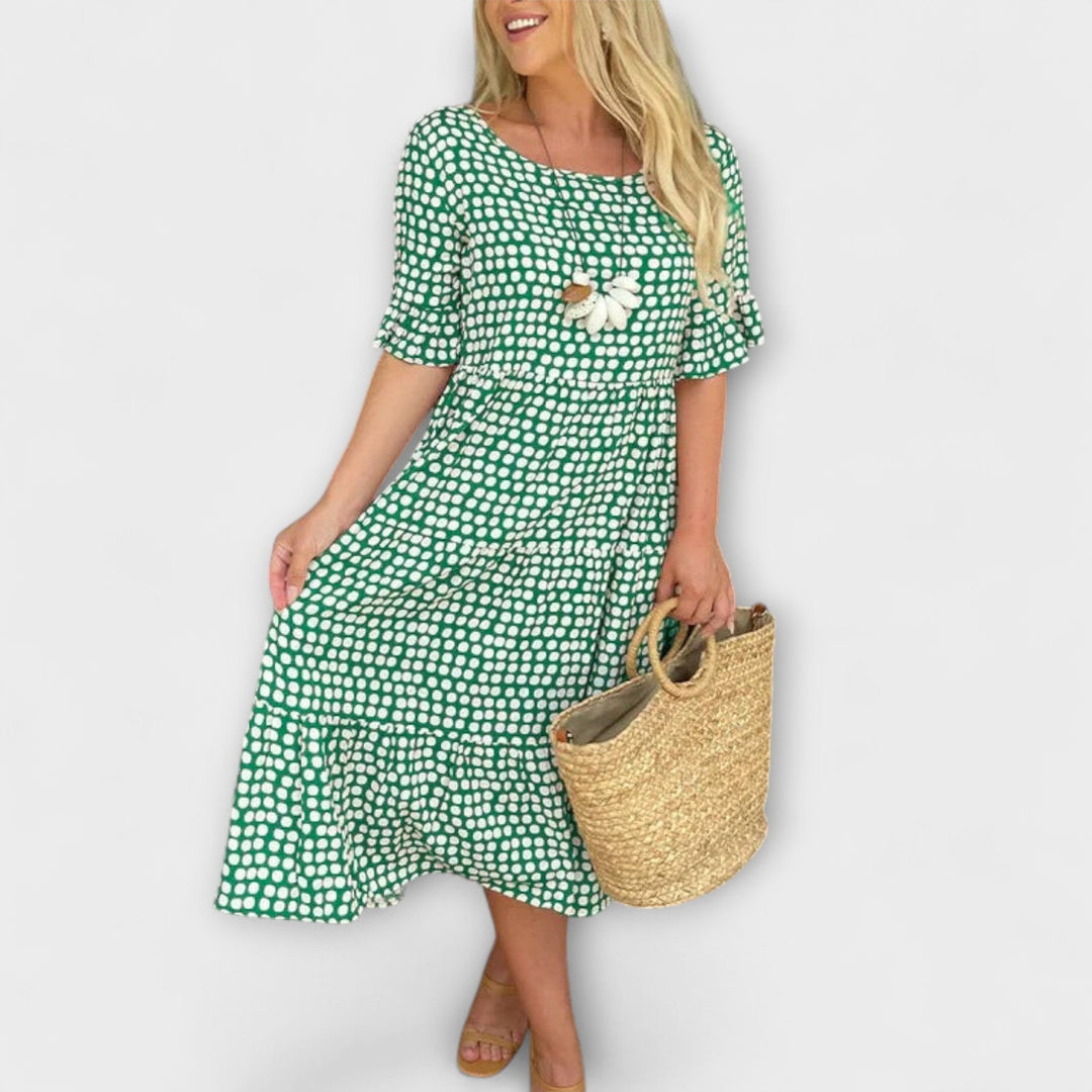 Marlene | Lässiges, gestuftes Midi-Kleid