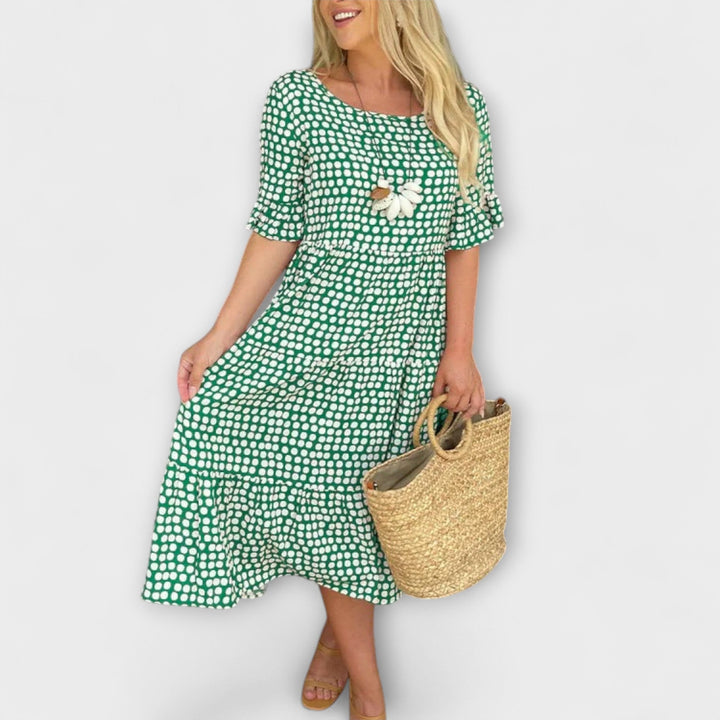 Marlene | Lässiges, gestuftes Midi-Kleid