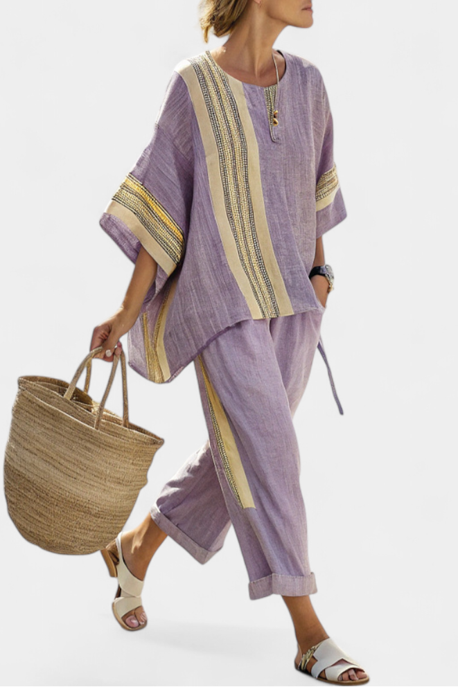 Lisa | Boho-Linen- und Bambus-Set