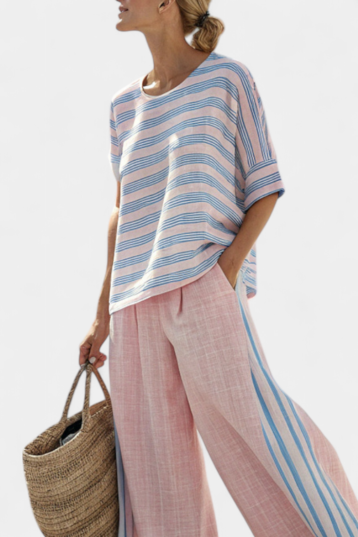 Jessica | Weiches Pastell-Leinen-Set
