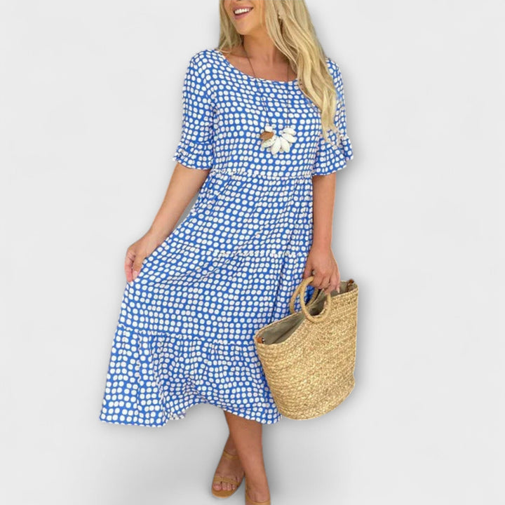 Marlene | Lässiges, gestuftes Midi-Kleid