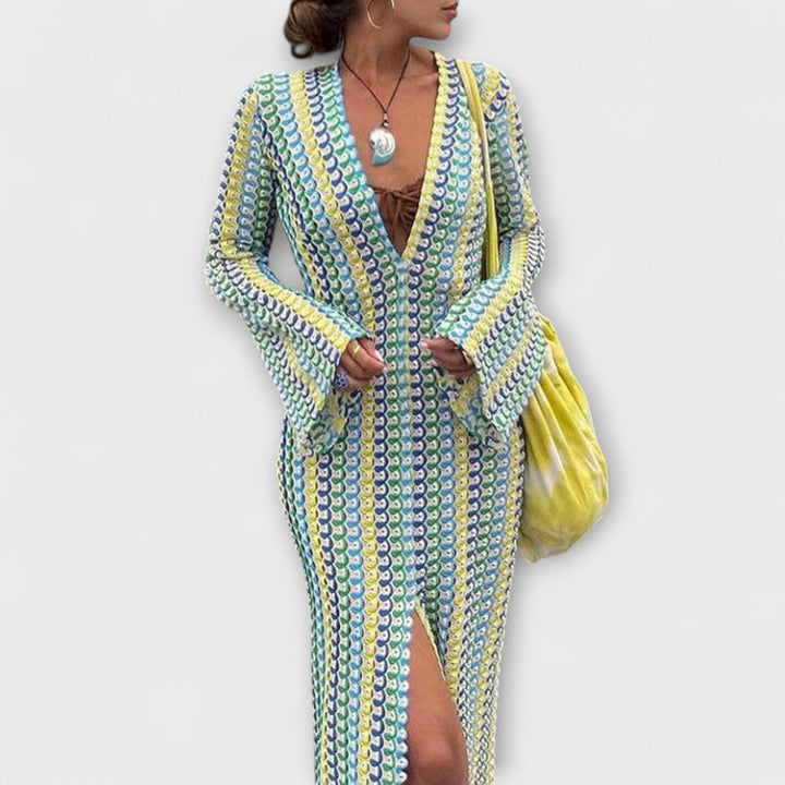Ramona | Maxikleid mit V-Ausschnitt und Urlaubsflair