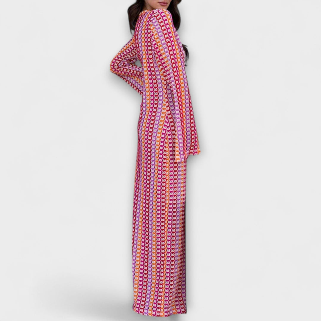 Ramona | Maxikleid mit V-Ausschnitt und Urlaubsflair
