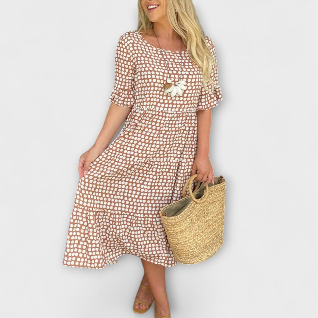 Marlene | Lässiges, gestuftes Midi-Kleid
