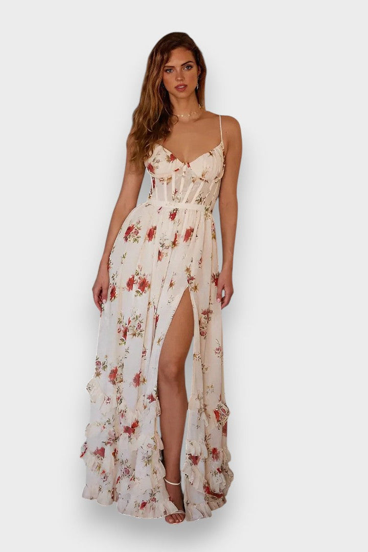 Kirsten | Midi-Kleid mit floralem Muster