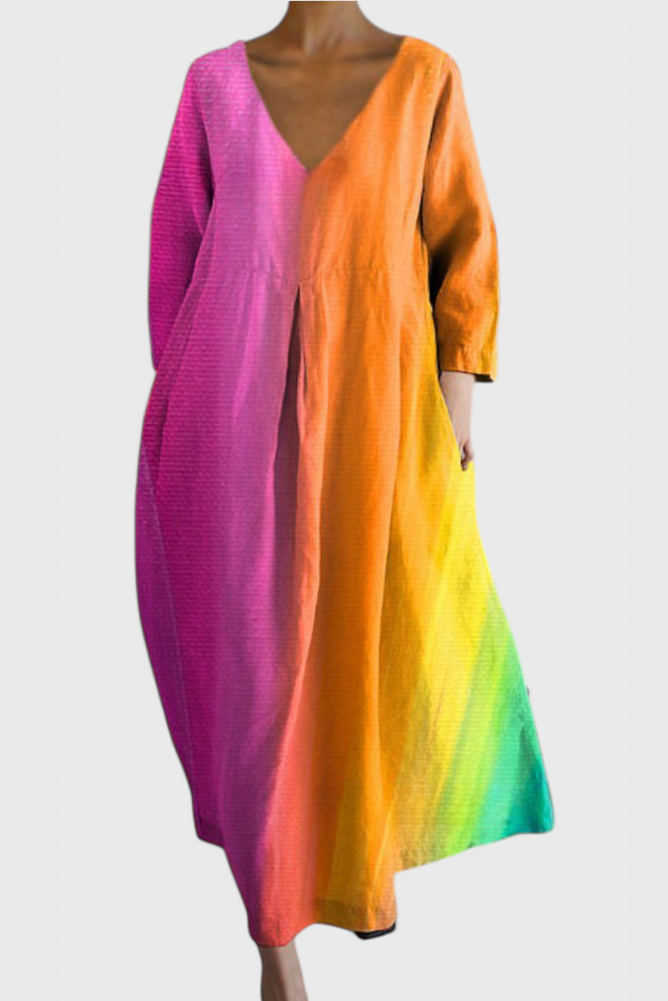 Tina | Fließendes Kleid mit Muster