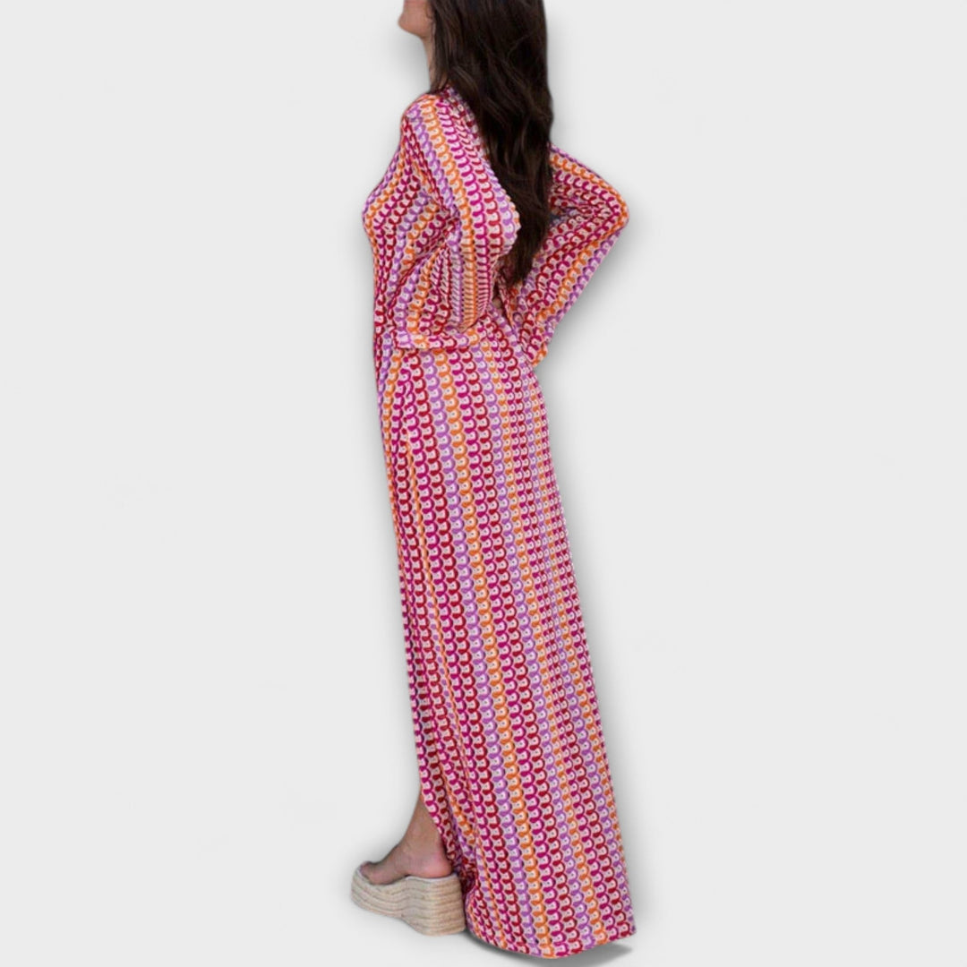 Ramona | Maxikleid mit V-Ausschnitt und Urlaubsflair