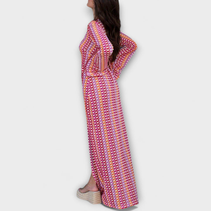 Ramona | Maxikleid mit V-Ausschnitt und Urlaubsflair