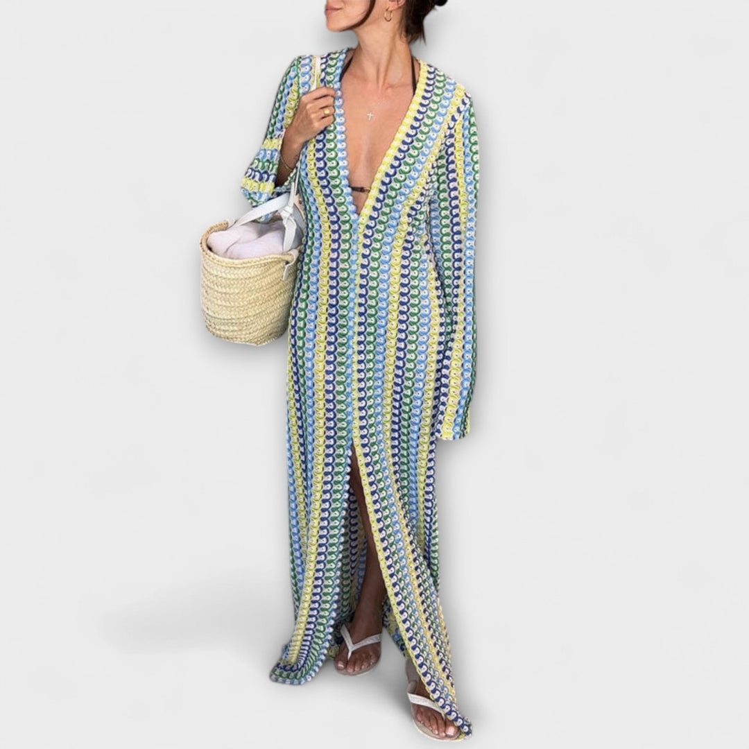 Ramona | Maxikleid mit V-Ausschnitt und Urlaubsflair