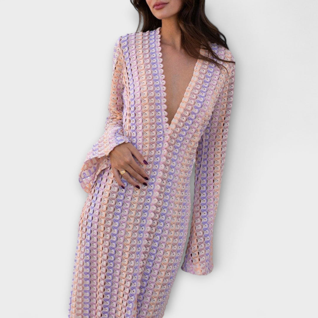 Ramona | Maxikleid mit V-Ausschnitt und Urlaubsflair