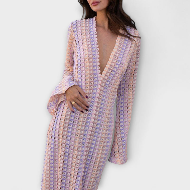 Ramona | Maxikleid mit V-Ausschnitt und Urlaubsflair