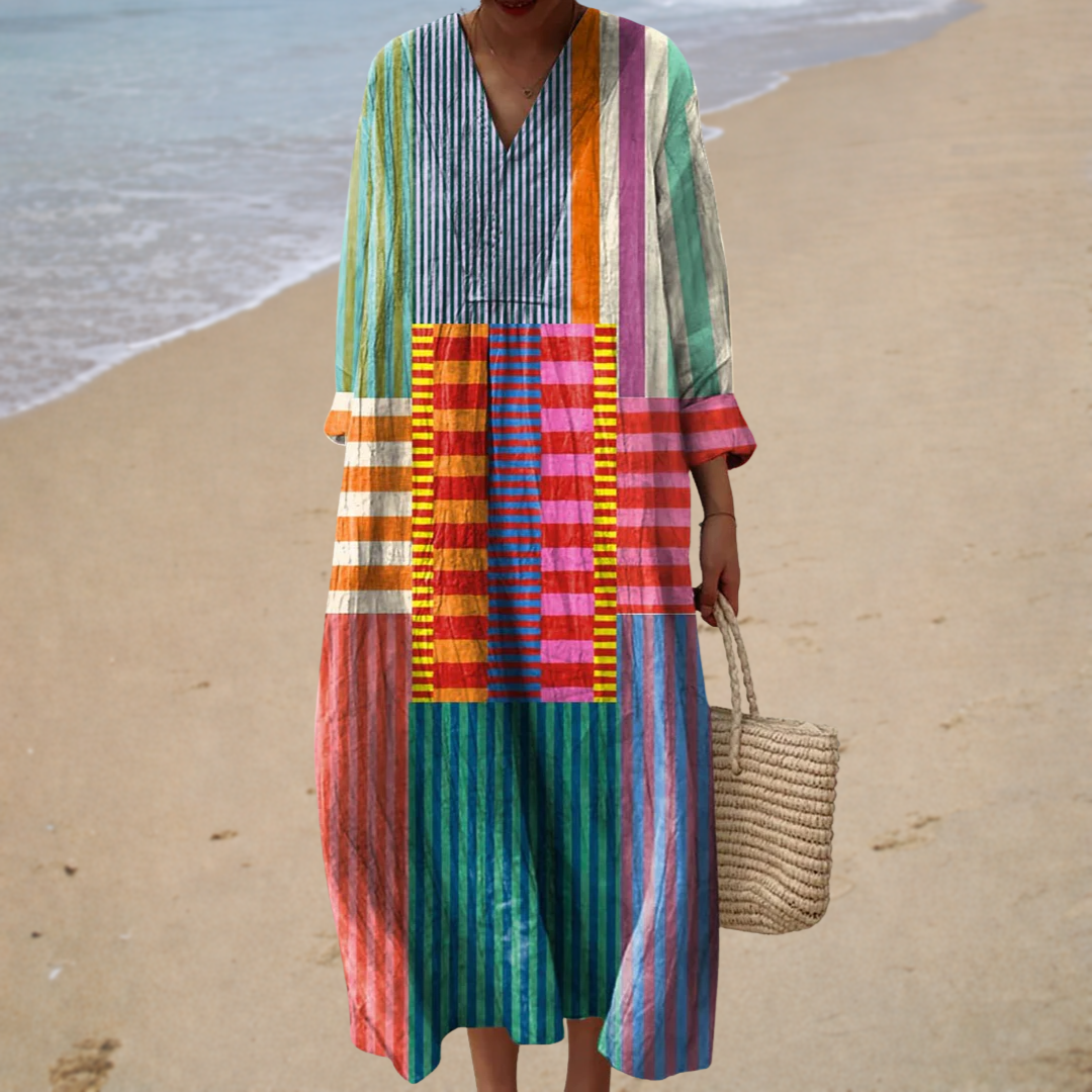 Nele | Schmeichelhaftes bedrucktes Sommerkleid