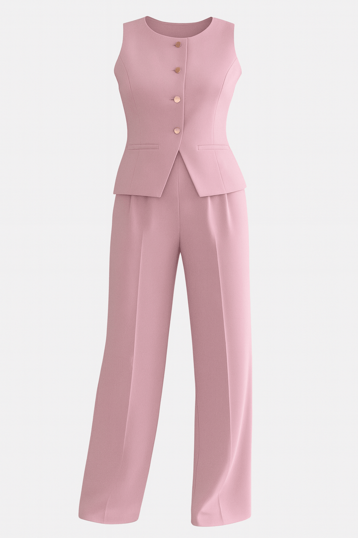 Irmgard | Rosafarbenes Blazer-Set