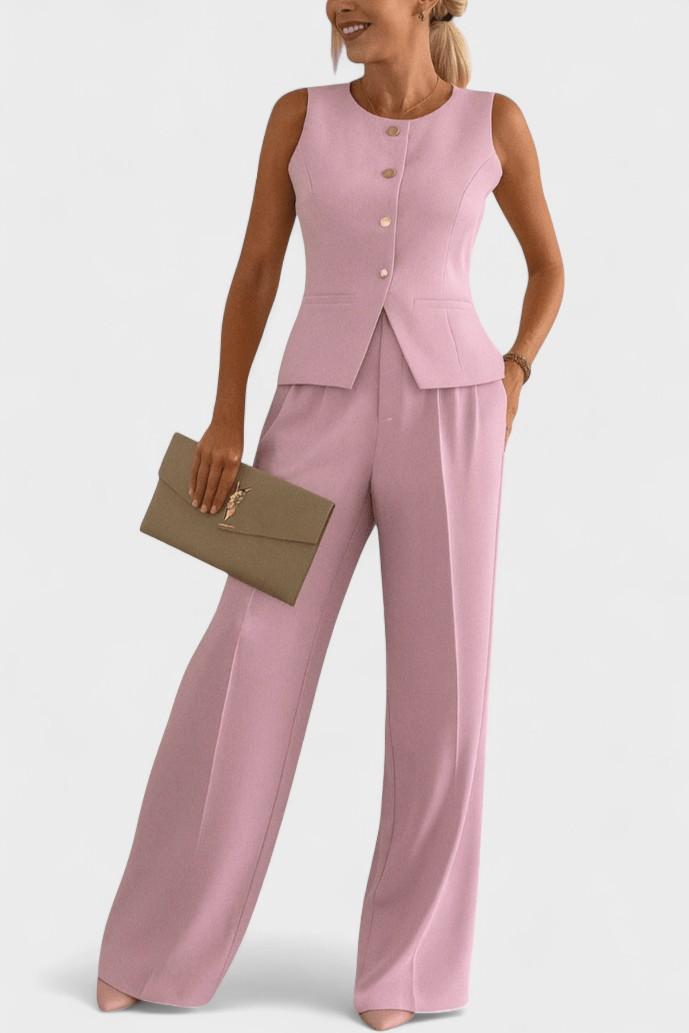 Irmgard | Rosafarbenes Blazer-Set