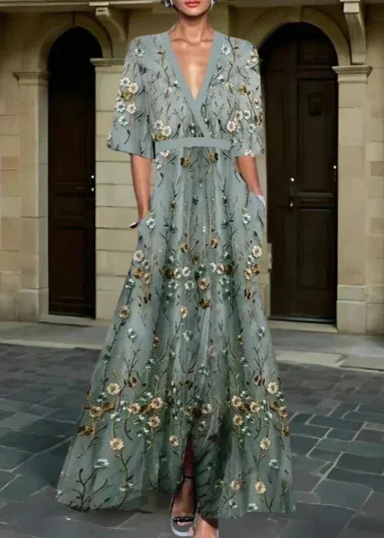 Cordula | Elegantes maxikleid mit floralem Muster