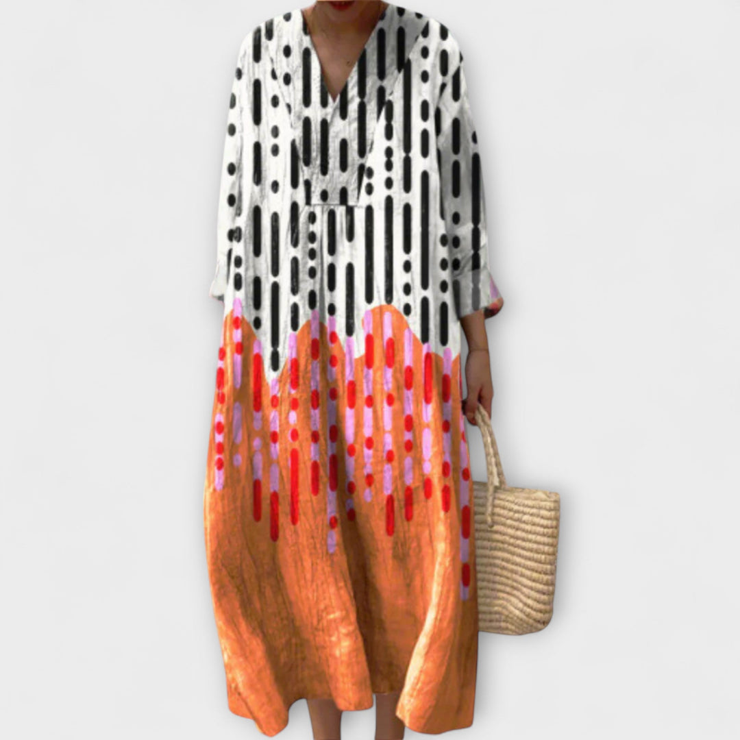 Friedl | Stilvolles Geometrisches Kleid