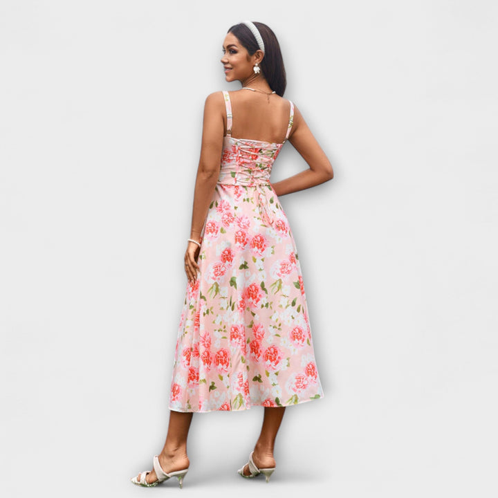 Katrin | Rüschentop Kleid mit Schlitzdetail