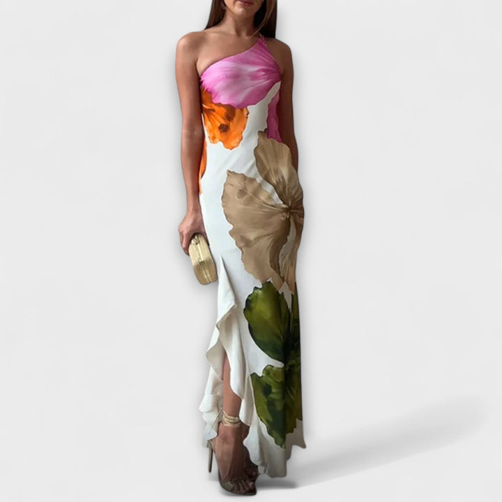 Nora | Elegantes Patchwork Maxikleid