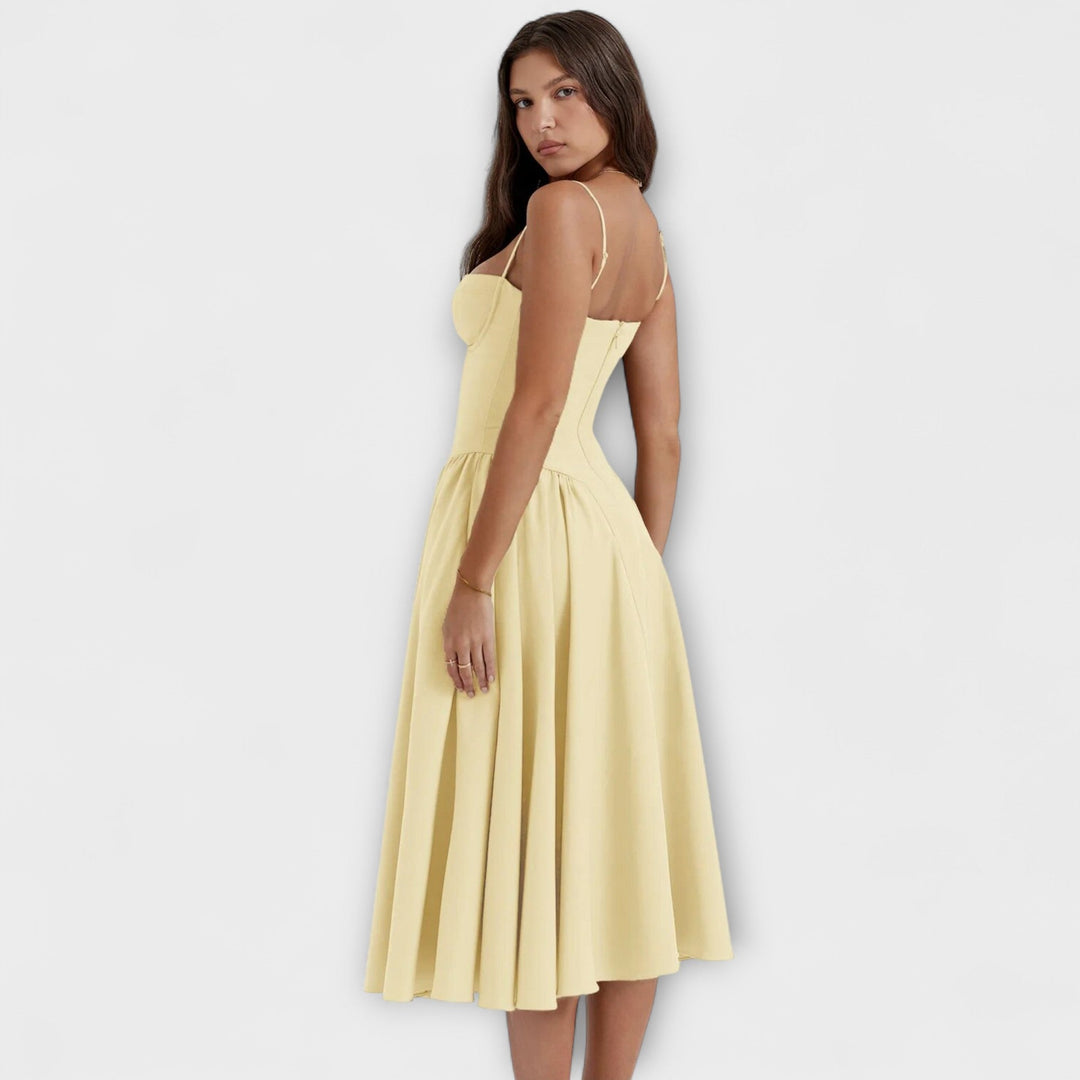 Caroline | Verfeinertes ärmelloses Korsettkleid