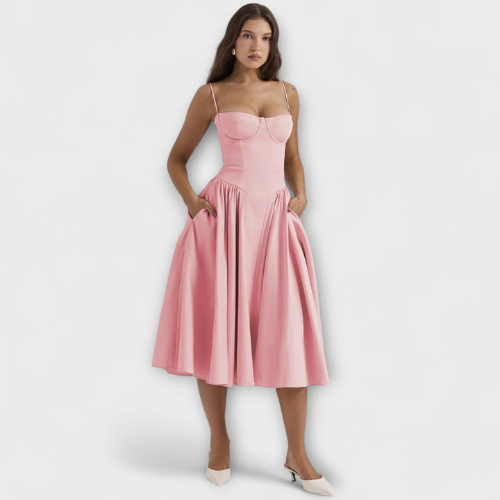 Caroline | Verfeinertes ärmelloses Korsettkleid