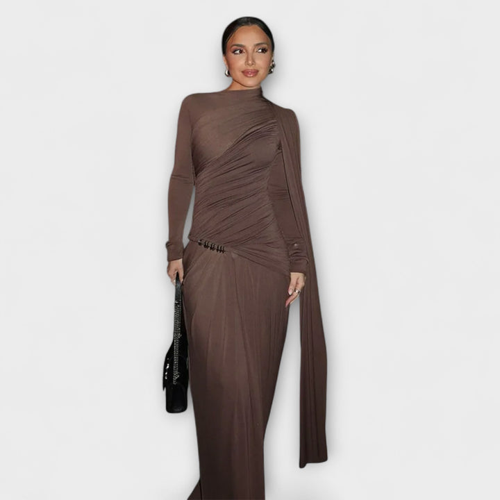 Zeynep | Langes Kleid mit Rollkragen