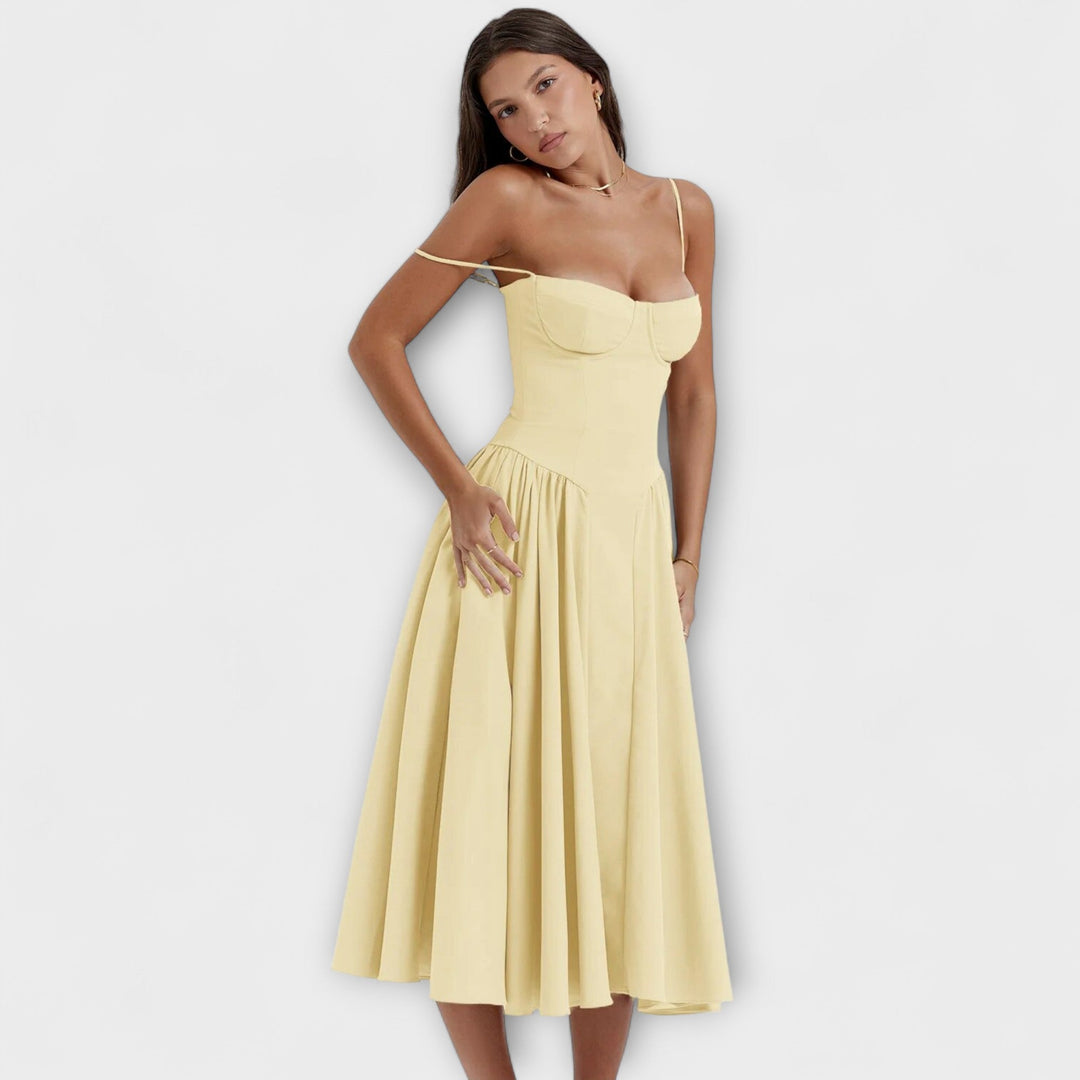 Caroline | Verfeinertes ärmelloses Korsettkleid