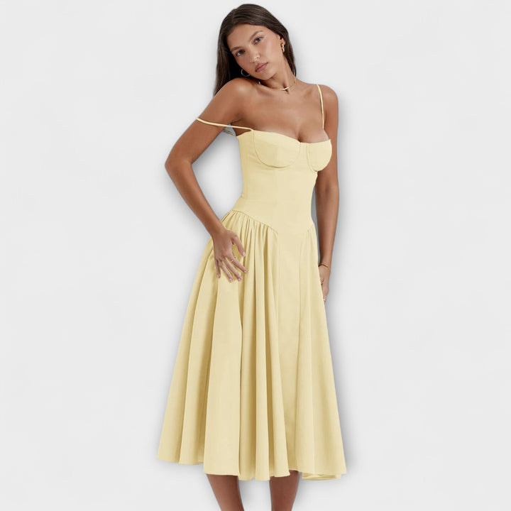 Caroline | Verfeinertes ärmelloses Korsettkleid