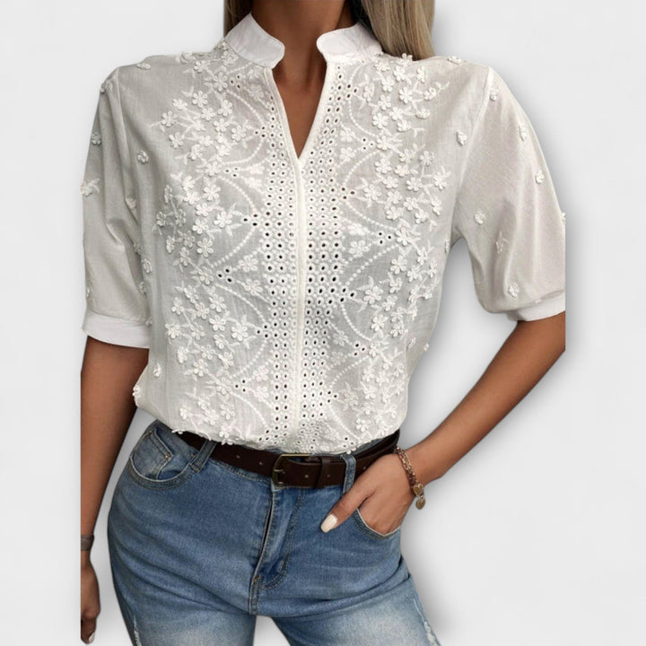Saskia | Bluse mit Stickerei
