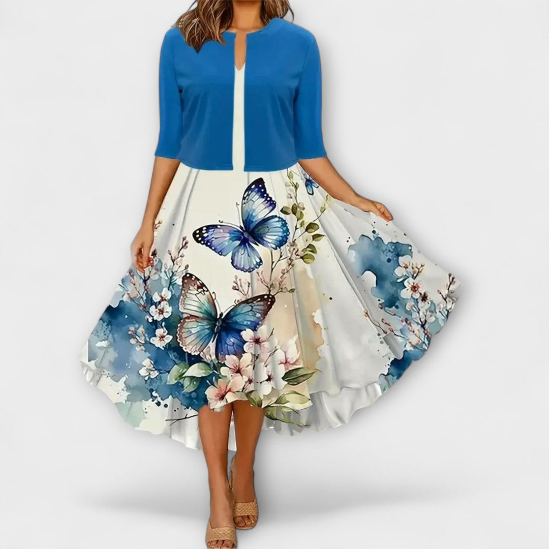 Marieke | Damen Midikleid mit Blazer