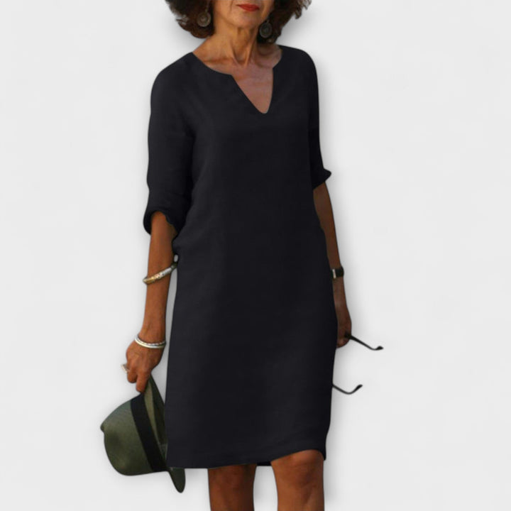 Waltraud | Stilvolles Sommerkleid mit V-Ausschnitt