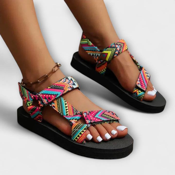 Mina | Sommerliche Flache Damen Sandalen aus Hanfseil