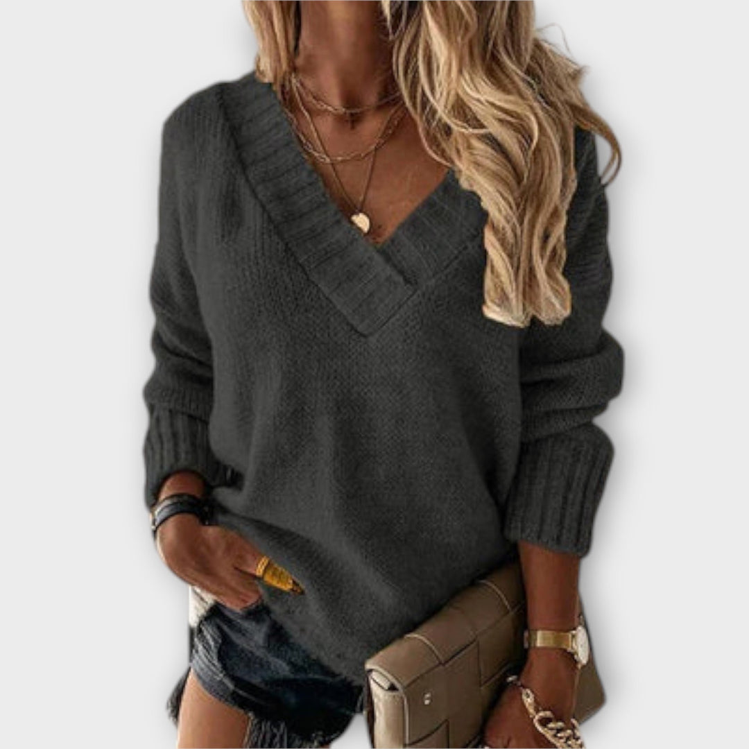 Frida | Kuscheliger V-Schnitt Pullover