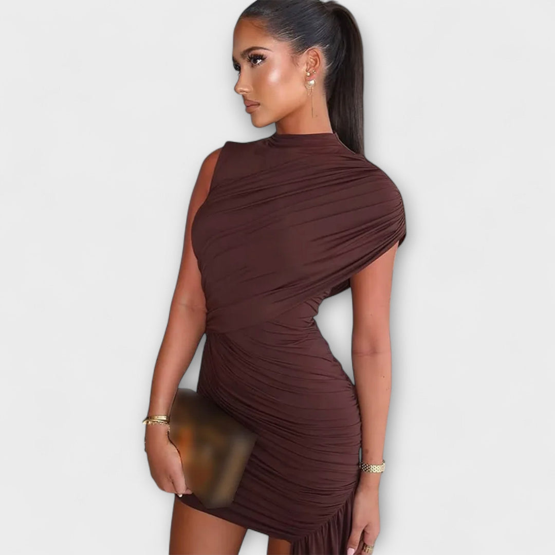 Zeynep | Langes Kleid mit Rollkragen