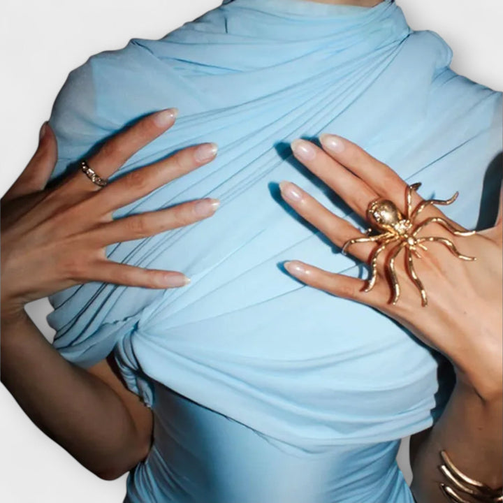 Zeynep | Langes Kleid mit Rollkragen