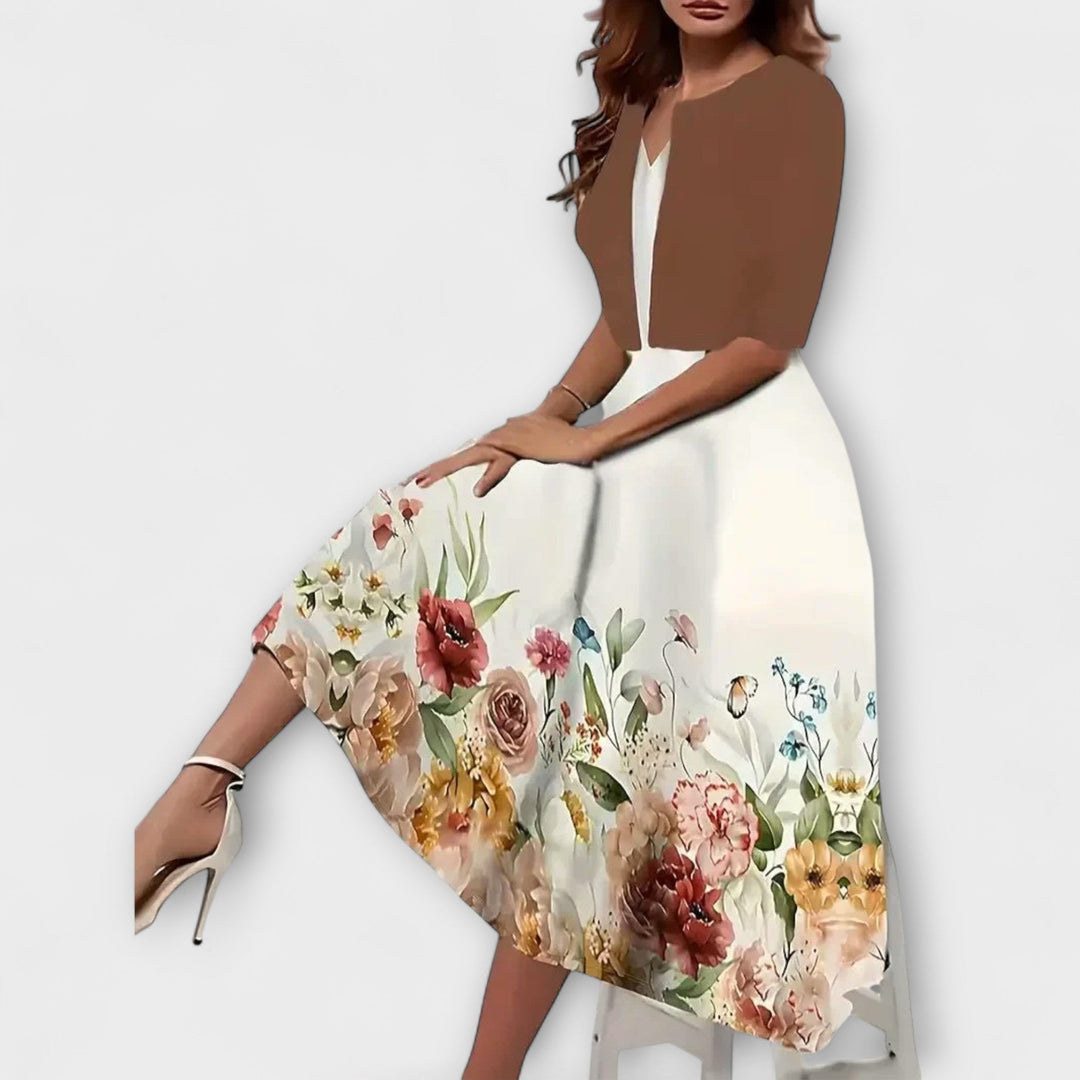 Marieke | Damen Midikleid mit Blazer