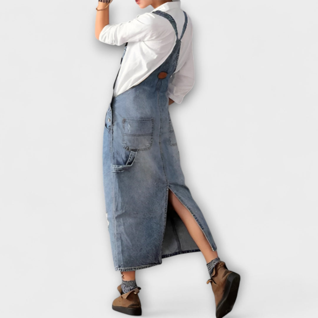 Alina | Maxikleid im Jeans-Stil