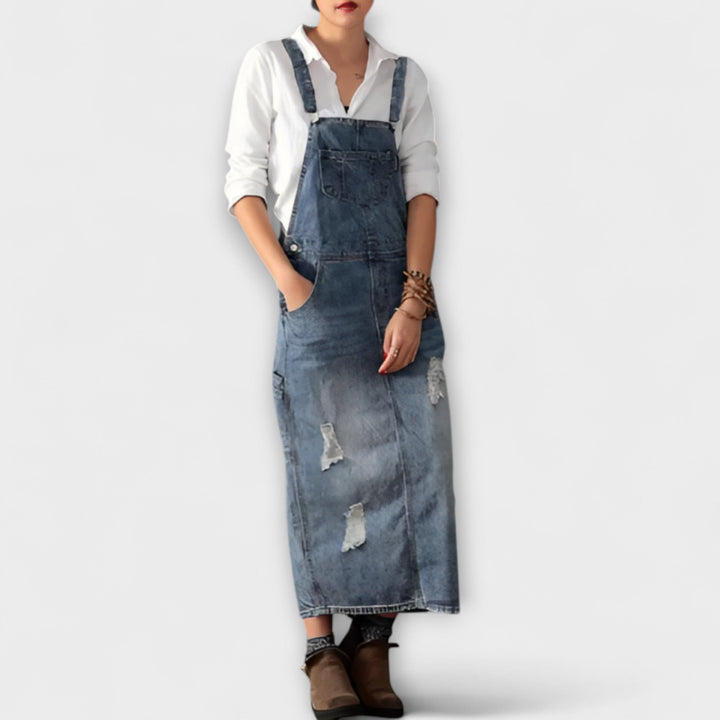 Alina | Maxikleid im Jeans-Stil