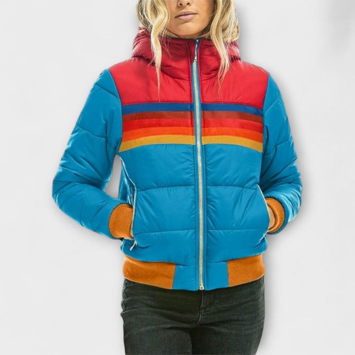 Lieselotte | Damen Retro Parka mit Kunstfellkapuze