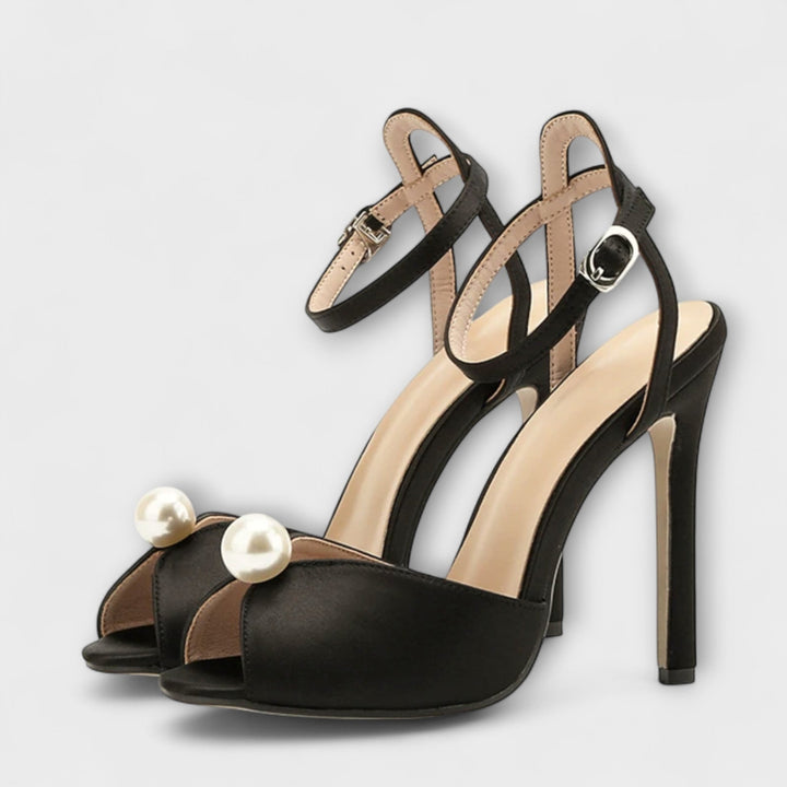 Viktoria | Hochwertige Bequeme Seiden Peep-Toe