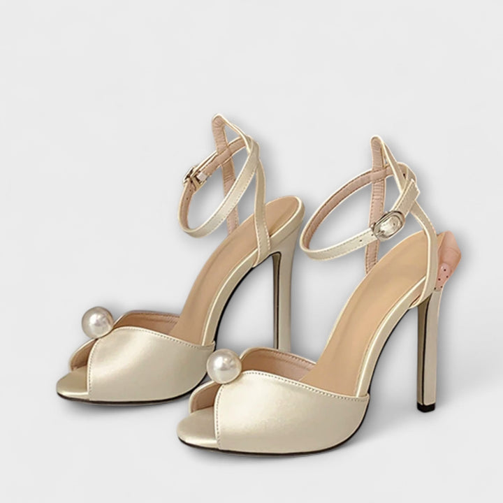 Viktoria | Hochwertige Bequeme Seiden Peep-Toe