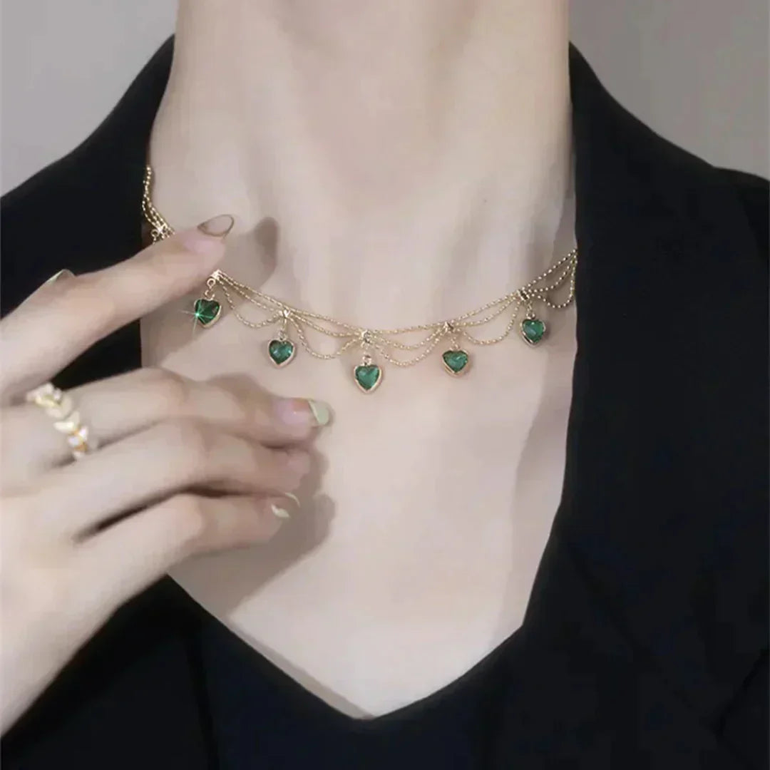 Rosa | Herz-Halsband