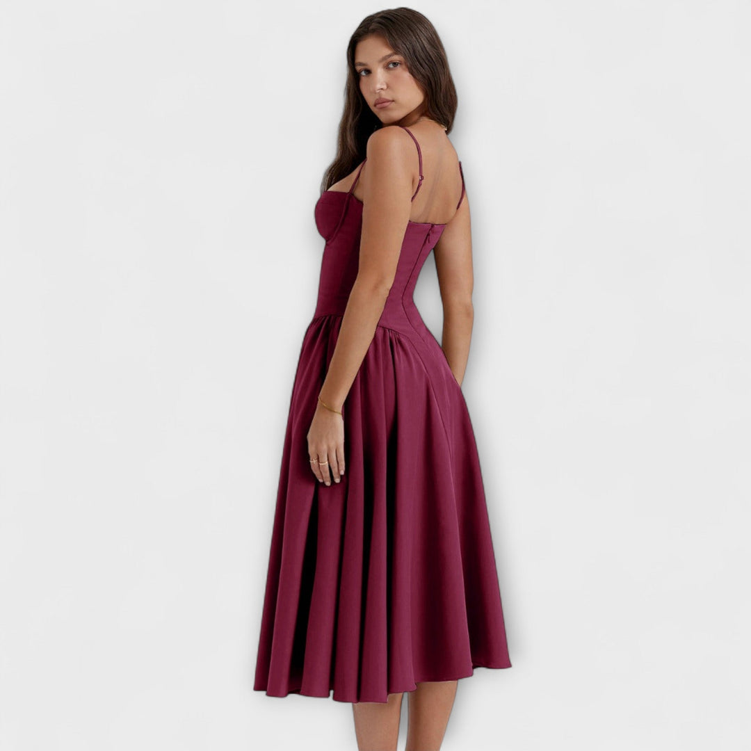 Caroline | Verfeinertes ärmelloses Korsettkleid